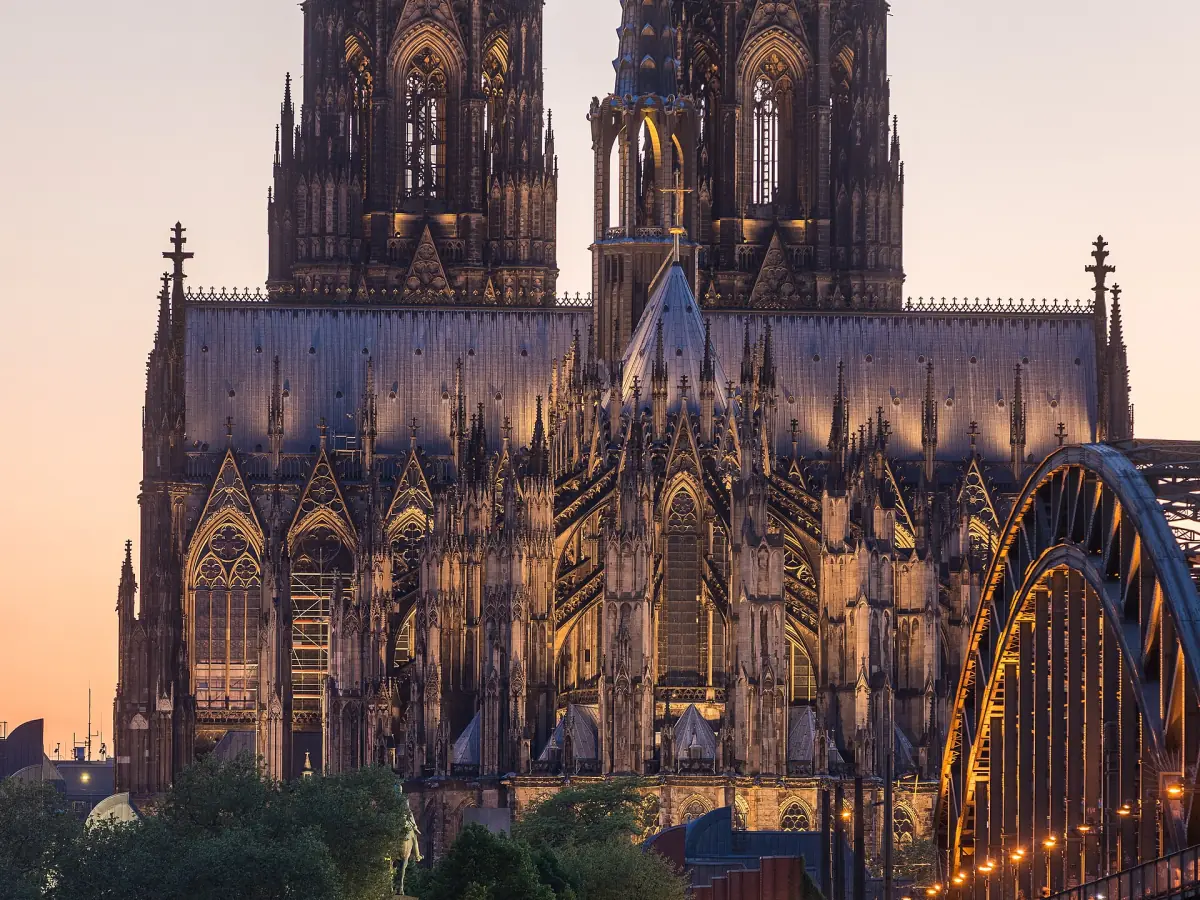 The cathedral choir at the blue hour