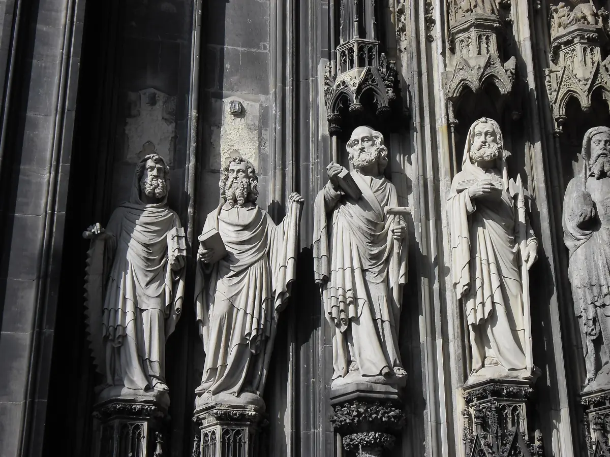Statues on the west portal