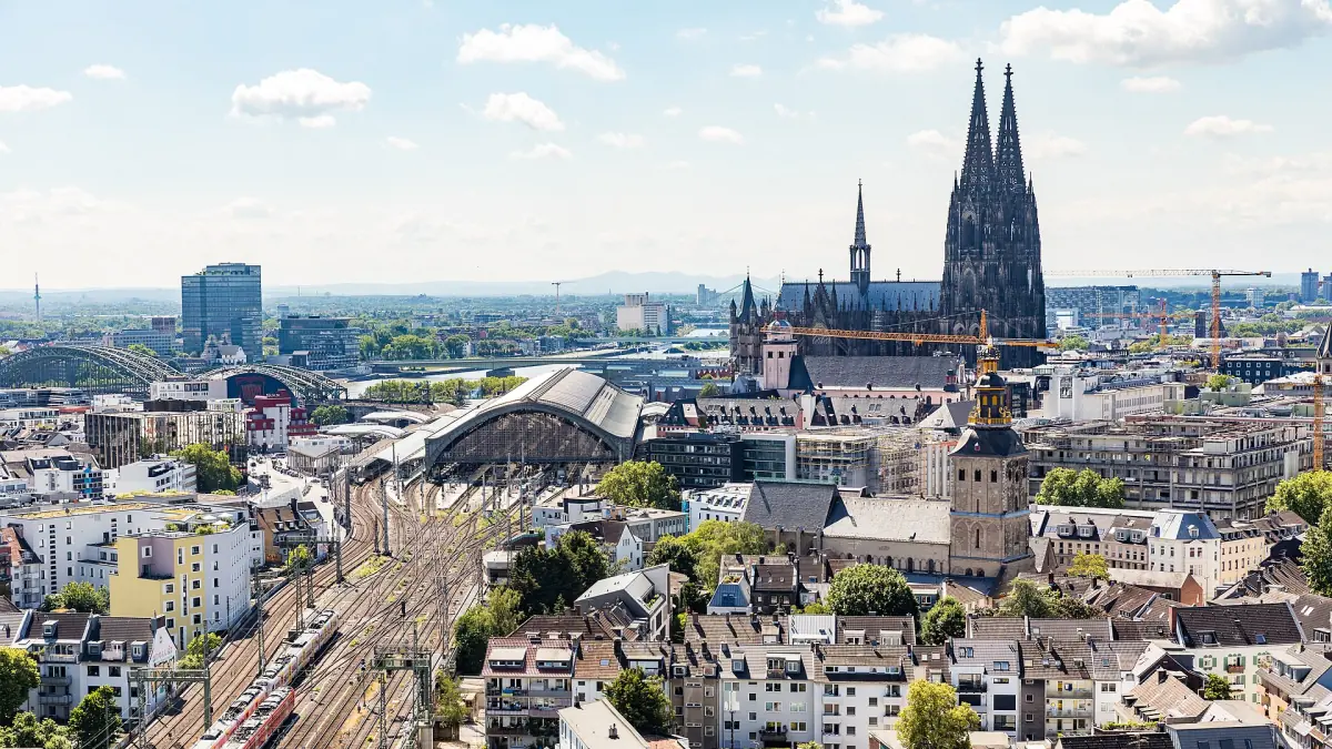 Cologne Central Station right next to the cathedral